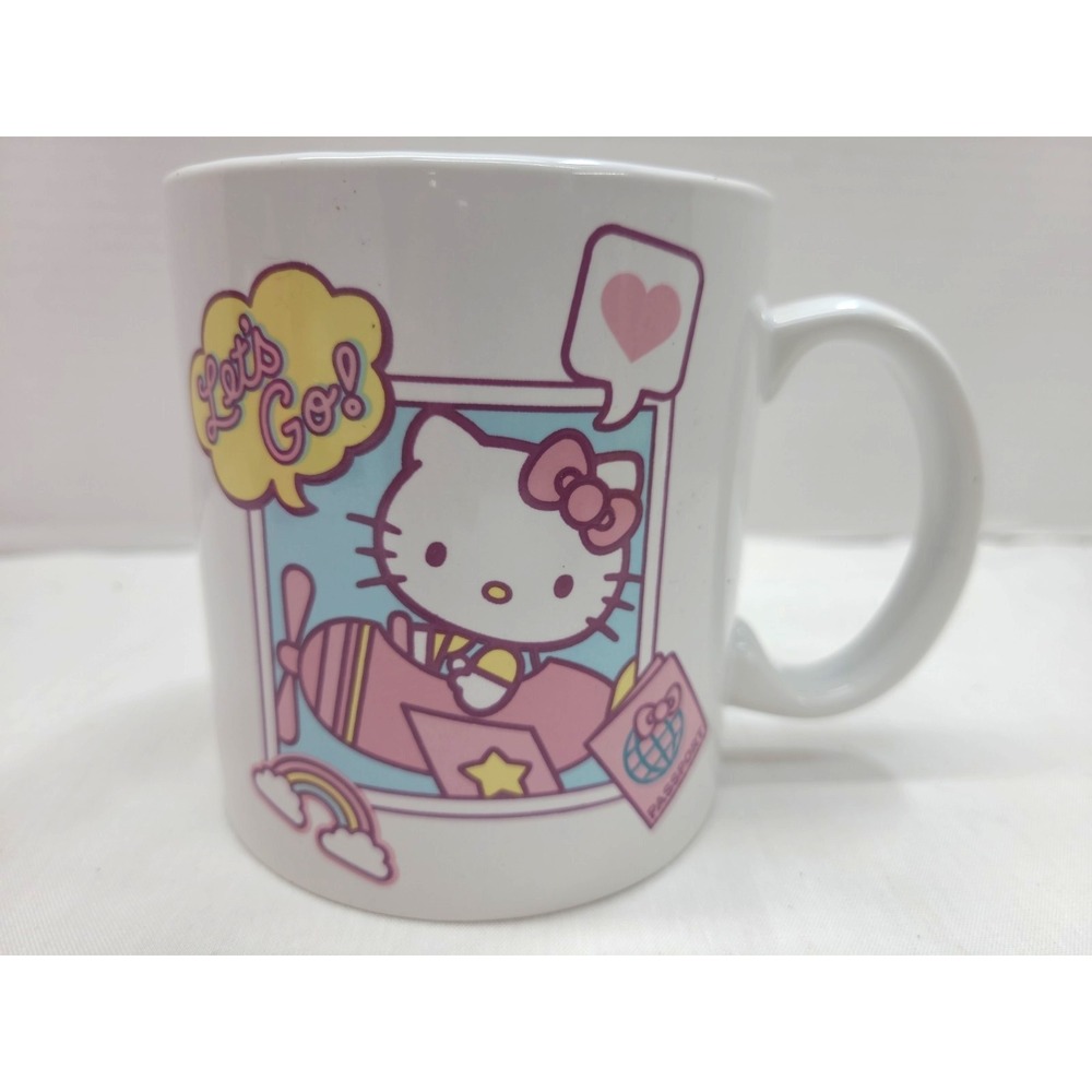 1-Hello Kitty Let's Go Travel Destination Ceramic 20 oz Mug